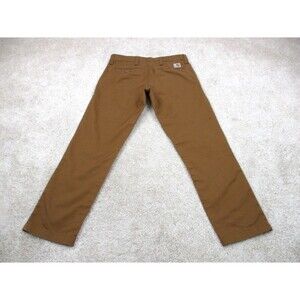 Carhartt WIP Pants Mens 29x26 Brown Sid Work In Progress Chino Khaki Work Wear